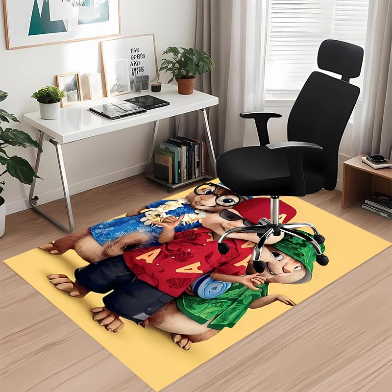 Alvin and the Chipmunks Printed Carpetrugfor Office Chair Living Room Bedroom Kitchen Room Decor Gifts