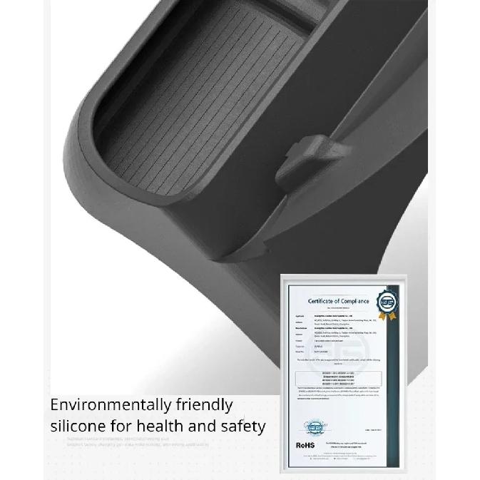 Silicone Storage Box for Tesla Model 3 Y 2021-23 Steering Wheel Glasses Case GPS Navigation Mobile Phone Holder Car Accessories