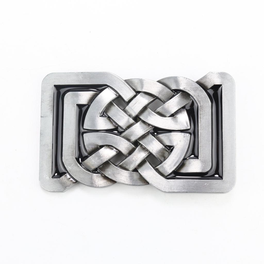 Zinc Western Denim Belt Buckle Celtic Engraved Retro Belt Button Head