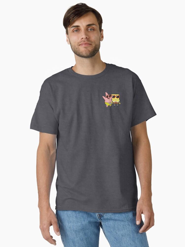 SpongeBob SquarePants SpongeBob SquarePants & Patrick Heart Glasses Pocket Classic T-Shirt