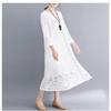 Весна-лето Плюс Размер Женское Однотонное Утягивающее Кружевное Платье