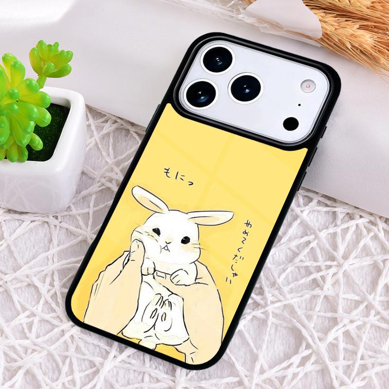 Милый чехол-кролик для iPhone 17 Air 16 15 11 12 14 13 Pro Max Ударопрочный чехол