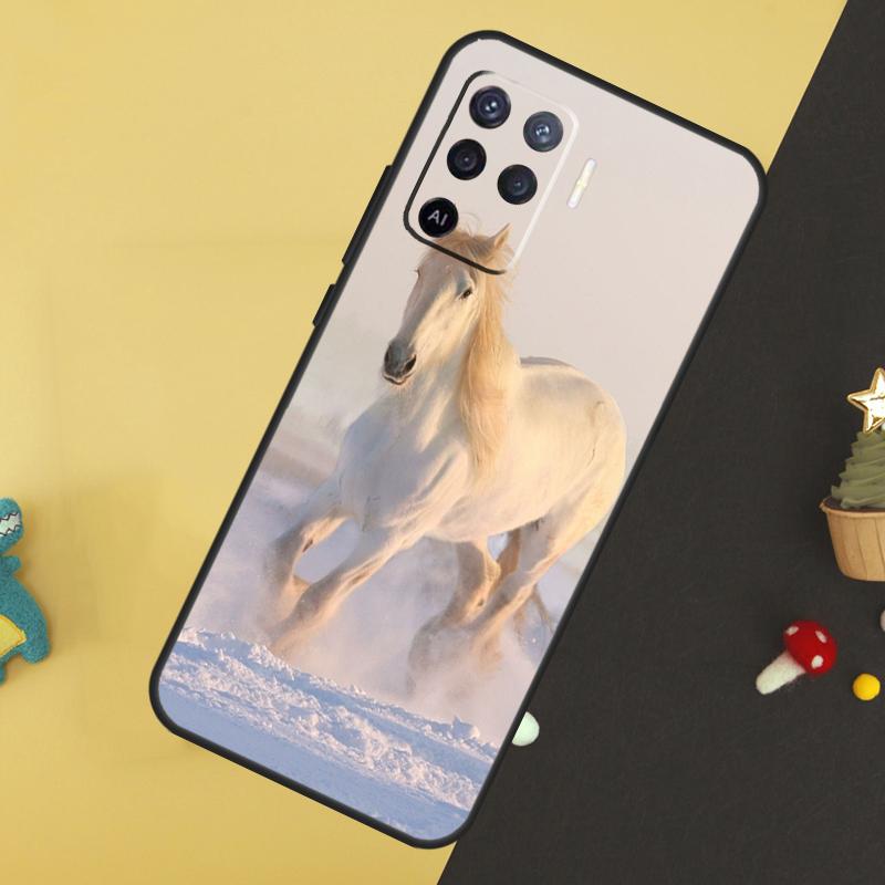 Horses Running Case For Oppo A96 A76 A16 A17 A57 A60 A40 A80 A18 A38 A58 A78 A98 A15 A54 A74 A94 A6 A5 Pro