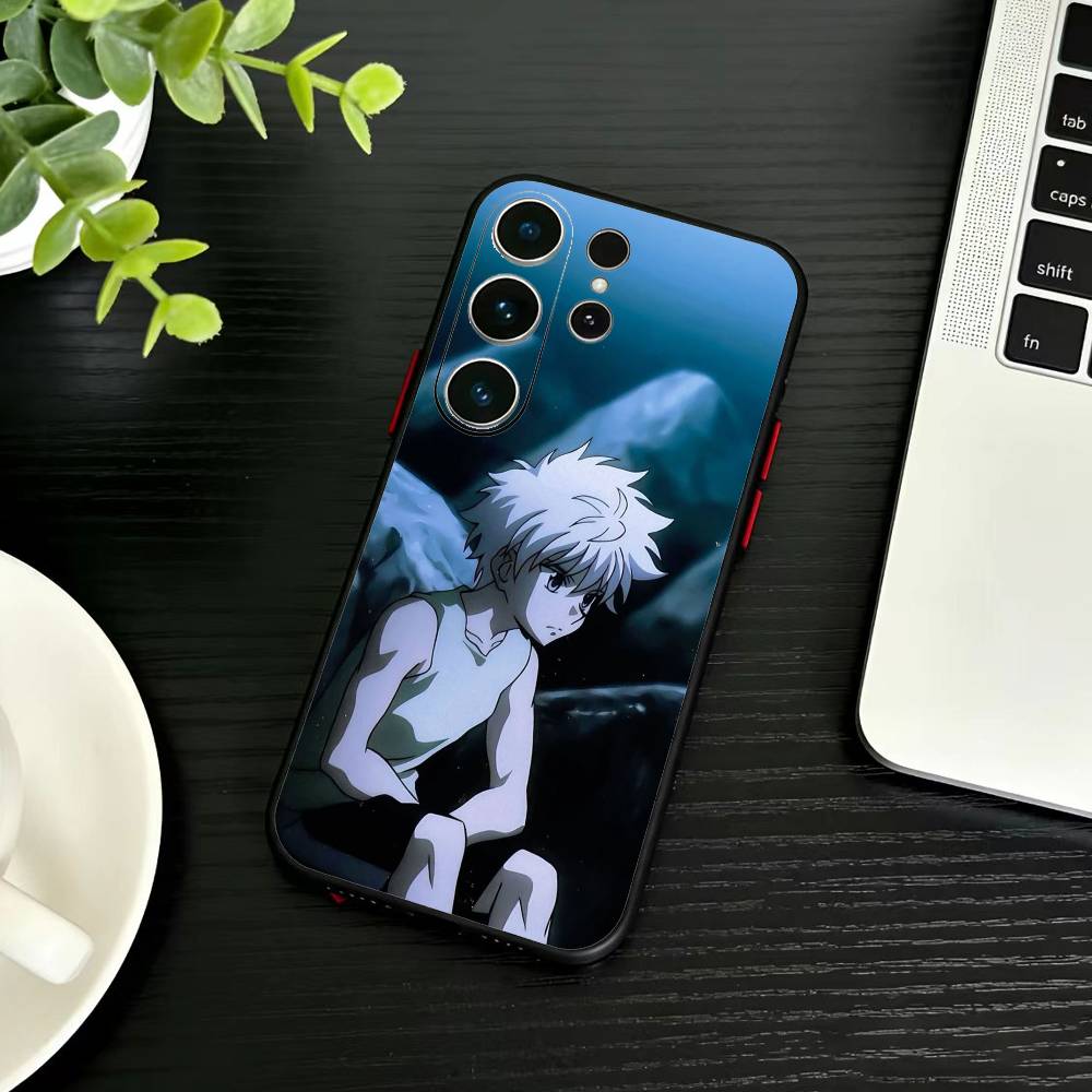 D-Киллуа Зольдик H-Hunter X Hunter Чехол для телефона Samsung S26,S25,S24,S23,S22,S21,S20,Ultra,Plus,FE Черный Мягкий Чехол
