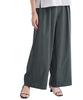 Elastic Waist Wide Pants BFXT0309 S Charcoal [Yours] Water-repellent Two-pleat Women's