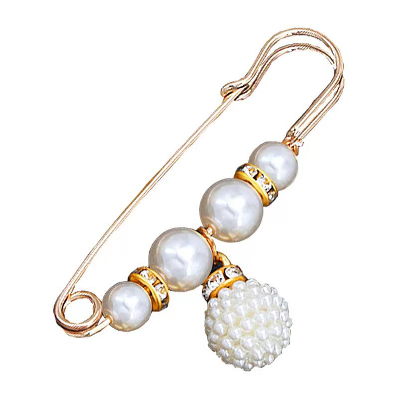 Стильная булавка для пояса с декоративными бусинами для женщин - Надежно фиксирует одежду и предотвращает оголение