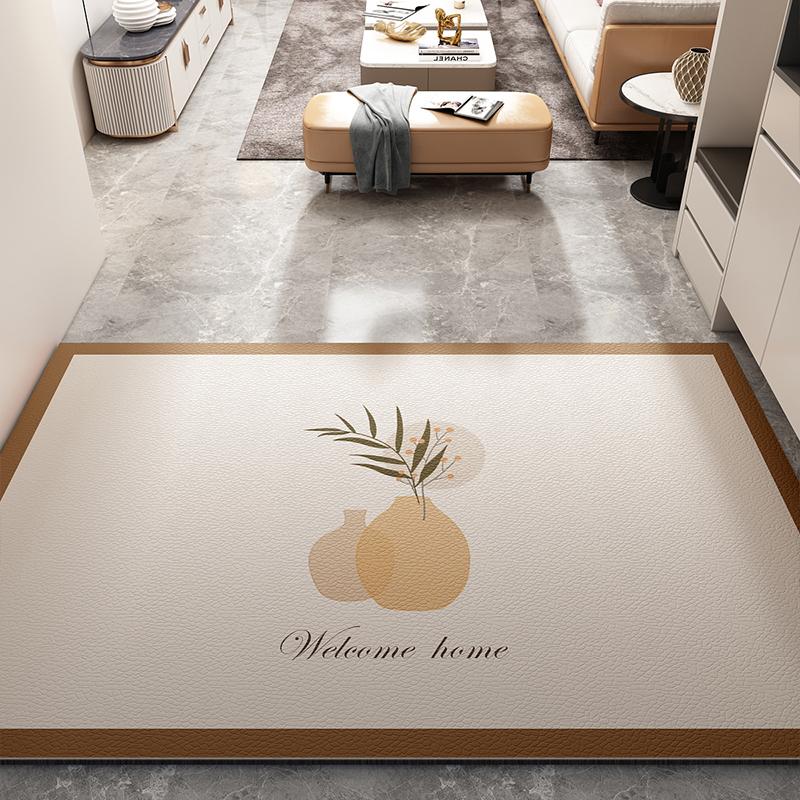 Современный Минималистичный Коврик для Входной Двери Дома Ковер из ПВХ Кожи Маслостойкий и Грязеотталкивающий Кухонный Коврик Большая Площадь Моющийся Коврик для Балкона