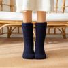 1 Pair Winter Warm Women Floor Socks Solid Color Plush Soft Non-slip Home Thickened Thermal Carpet Sock