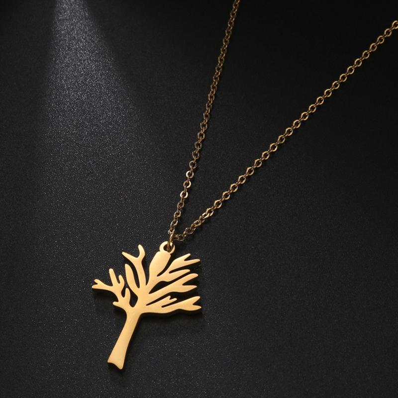 Ожерелье из титановой стали с подвеской «Дерево жизни» в стиле хип-хоп, ювелирные изделия из высококачественной нержавеющей стали для мужчин и женщин