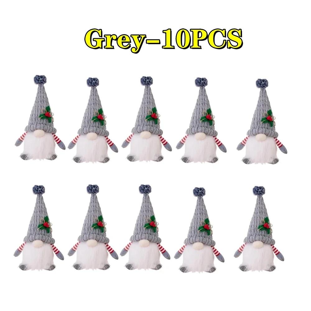 Рождественская кукла Эльф Гном со светодиодной подсветкой Рождественские украшения Рождественский светящийся гном Вязаная шапка Светящаяся кукла Рудольф Подарки на Новый год