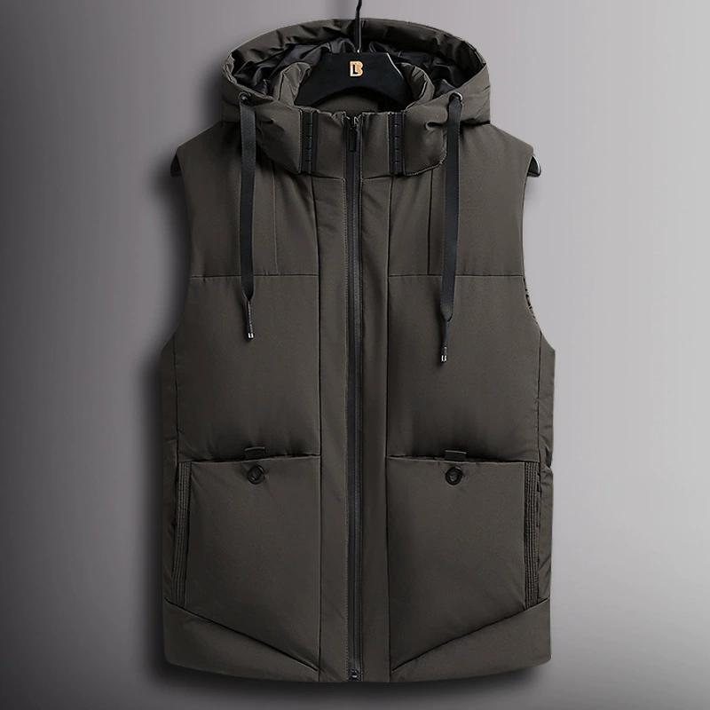 Зимний хлопковый жилет, мужской свободный повседневный жилет больших размеров, молодежный спортивный жилет