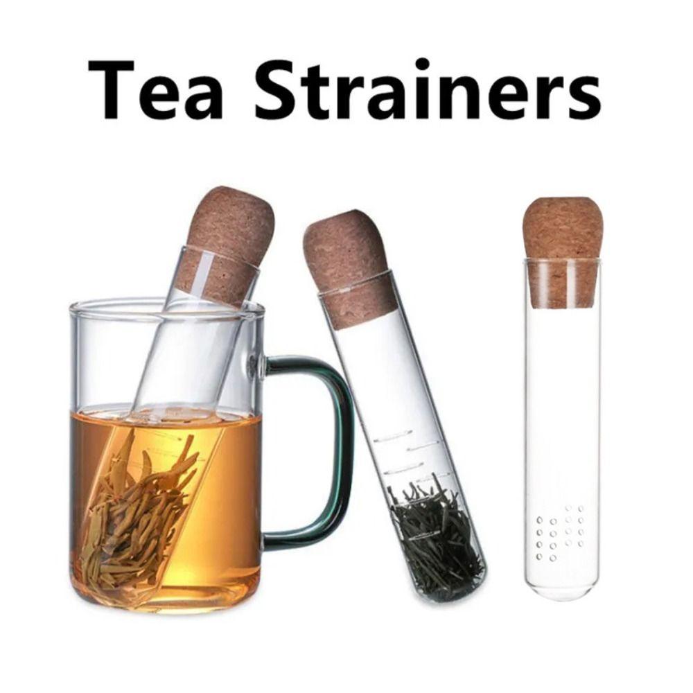 Clear Glass Tea Infuser Tube Tea Filter Diffuser Easy To Clean Tea Steeper Drinkware