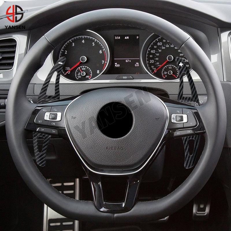 Paddle shifter for VW Golf 8 MK8 R GTI R Line Tiguan Passat Atlas CC Steering Wheel Paddle Shift Carbon Sticker Accessories