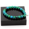 Stones and Minerals. Chrysocolla Beaded Bracelet 8 Mm. Made In France.