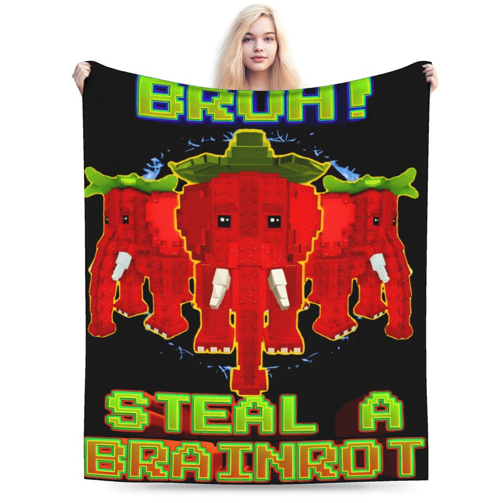 Ballerina Uchina Funny Italian Brainrot Meme Plush Blanket Students Flannel Throw Blanket For Couch Sofa Bed Warm Bedspread