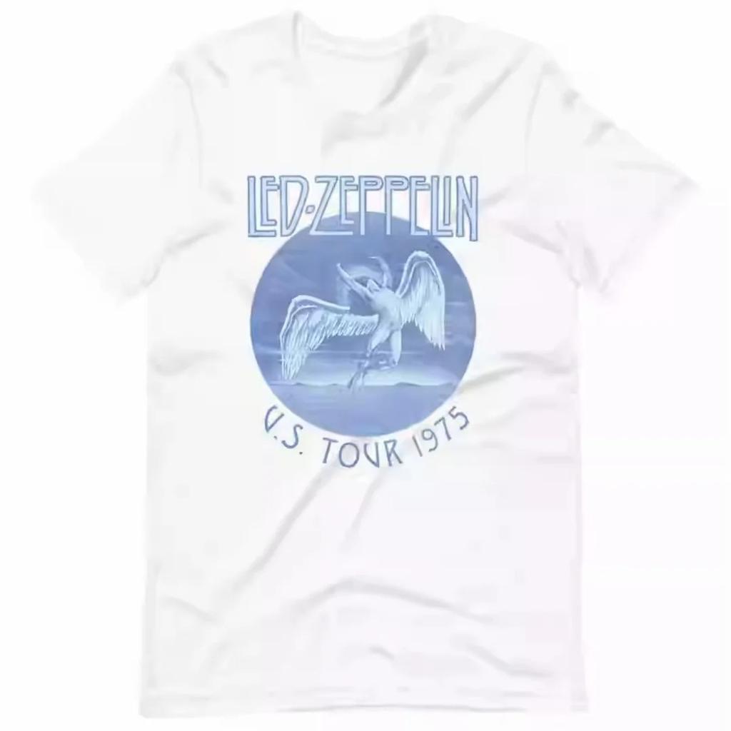 2026 Led Zeppelin Рок-группа Футболка с коротким рукавом Модная Спортивная Чистый хлопок Мужская футболка Одежда Футболка Y2k Женская