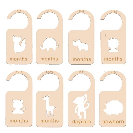 45481 шт., детские разделители для гардероба, деревянные маркеры размеров детской одежды для новорожденных