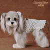 Pet Dog Dress Schnauzer Teddy Bichon Winter Sleeveless Floral Lace Trim Vest