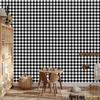 Wallpaper Black and White Checkered Gray and Black for Living Room and Bedroom 50x1000