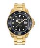 Мужские часы Mathy Vintage Gold Tone из нержавеющей стали с черным циферблатом H901ATPN 100M