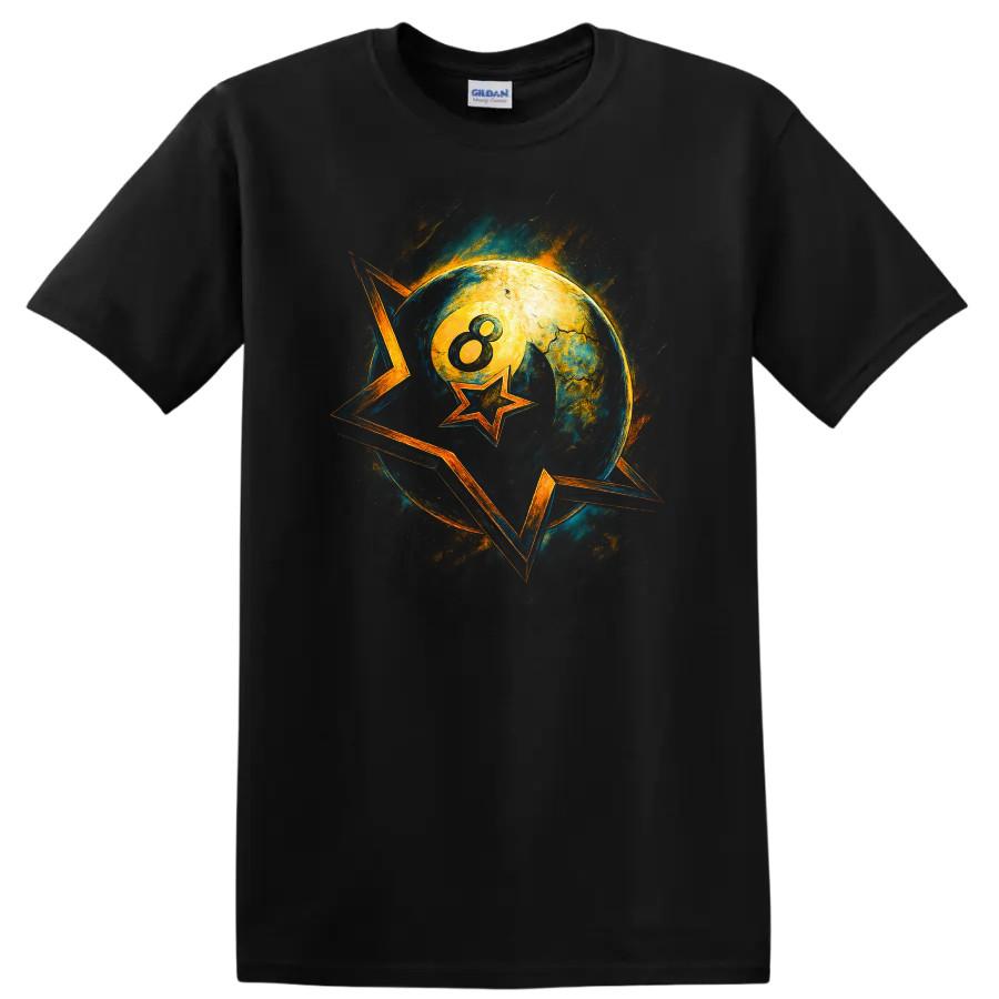 8 Ball Graphic T Shirt Space Star Design Colorful Urban Streetwear Tee