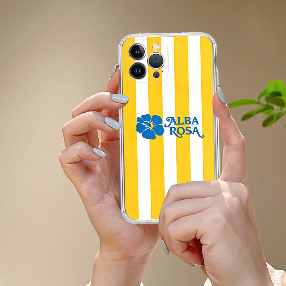 Fashion A-ALBA R-ROSA Phone Case For IPhone 17 16 15 14 13 12 11 Pro Max Plus Soft Cover Personalized DIY