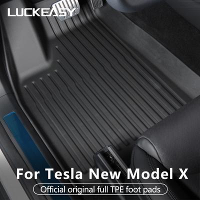 Для Tesla Model X 2026-2026 Автомобильные коврики для пола TPE Водонепроницаемые Износостойкие Подставки под ноги Автомобильные аксессуары Коврик для переднего и заднего багажника