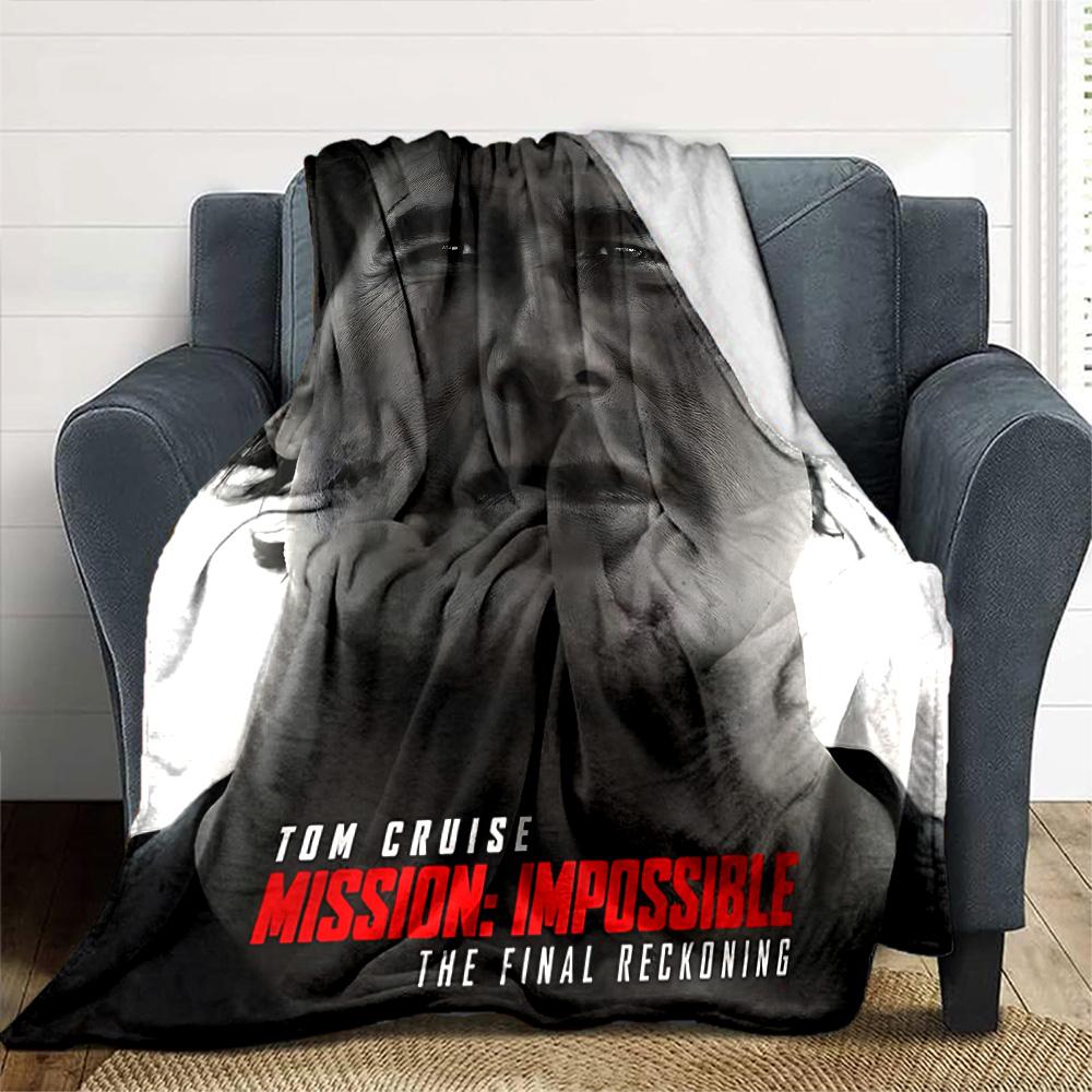 Mission Impossible Flannel Blanket Super Soft Warm Cozy Blanket For Sofa Bed Office Travel Allseason Home Decor Gift