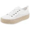 Skechers Кеды Bobs Sesame Удобные Универсальные Прочные Низкие Канвасовые Женские Сникеры Белые 114008-OFWT