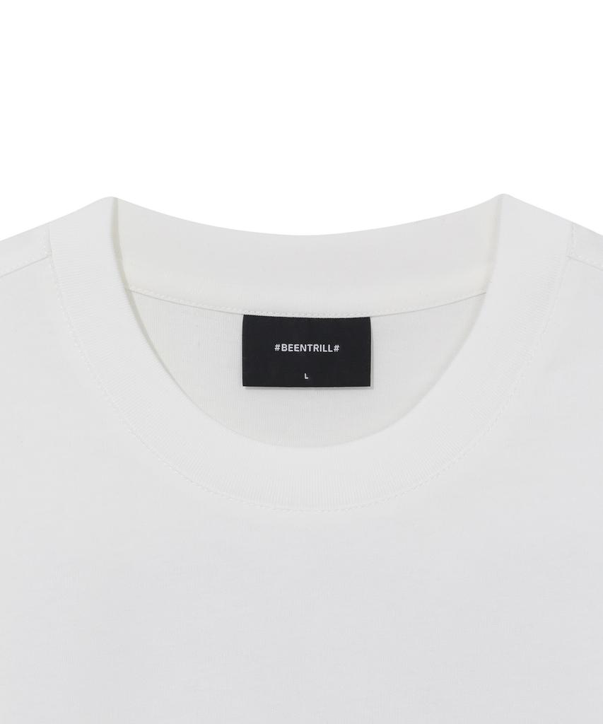 Футболка BEENTRILL с принтом-хэштегом (Белый с оттенком)