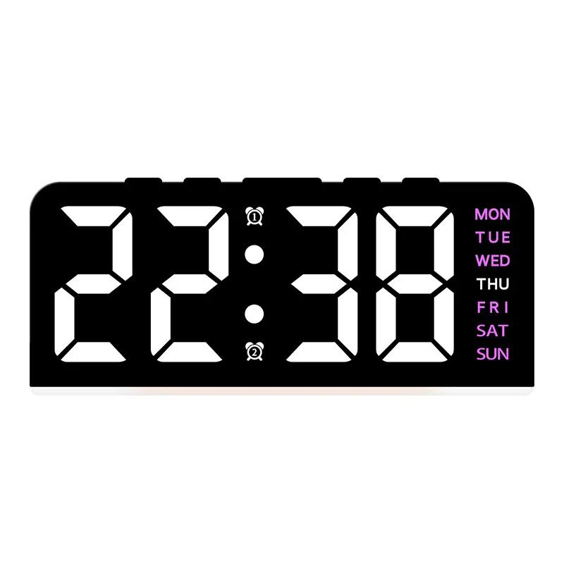 7'' LED Digital Alarm Clock Table Clock Three-Level Adjustable Brightness Dimmer/Dual Alarm/Temp/Date/Night Light for Bedrooms2