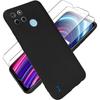 Coque de protection - realme - C25Y - Silicone Noir - 2 Verres Trempés - Souple