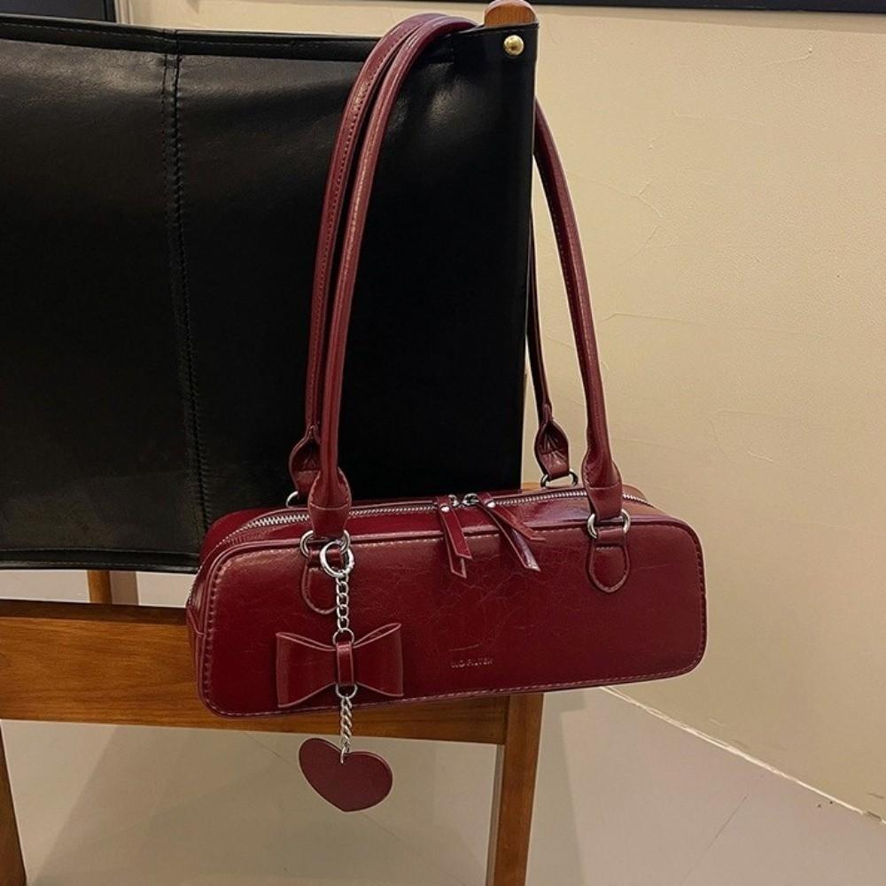 Elegant Sweet Armpit Bag Simple Underarm Shoulder Bag Portable French Stick Handbag Daily