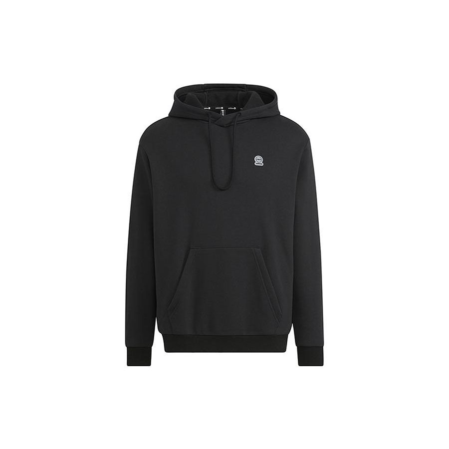 adidas Толстовка с капюшоном Neo Solid Color Logo с длинным рукавом, унисекс, топы, черный цвет HN8747