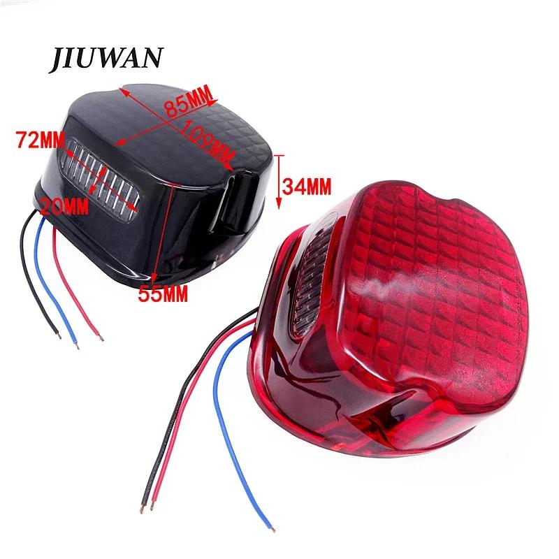 Universal Motorcycle LED Tail Light Smoke Lens Rear Brake Light Accessories for Harley Road King Softail Dyna Sportster XL1200