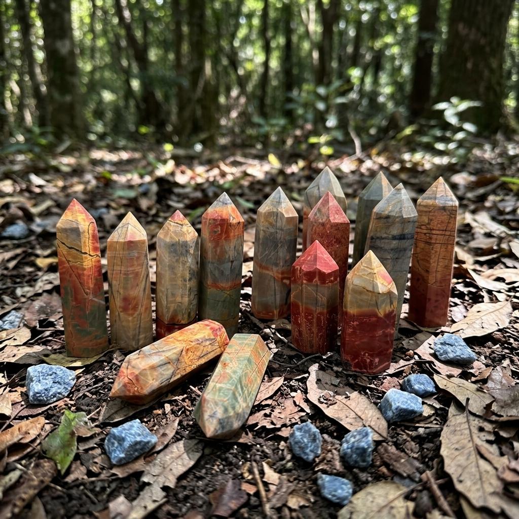 Hot Sale Natural Stone Energy Gemstone Healing Products Crystal Crafts Creek Jasper Tower Point for Home Decoration