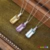 Серебряная цепочка на ключицу S925 с подвеской из натурального хрусталя для женщин, модный подарок