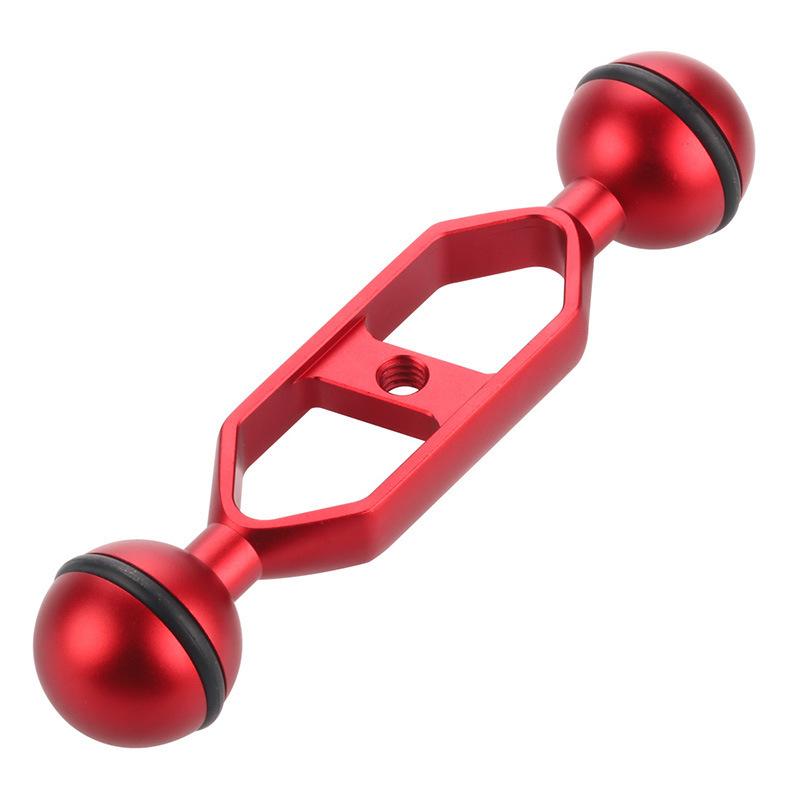1" Ball Head Adapter 5 7 9 11 inch Dual BallHead Extension Arm for GoPro Underwater Butterfly Clamp Mount Scuba Diving Lights