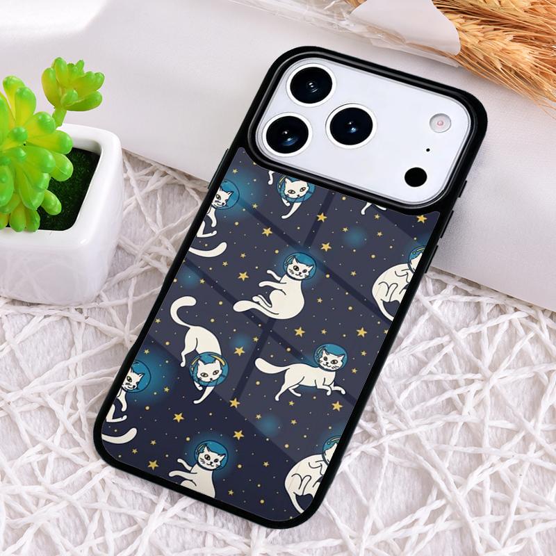 Cats In Space Phone Case for iPhone 17 Air 16 15 11 12 14 13 Pro Max Shockproof Cover