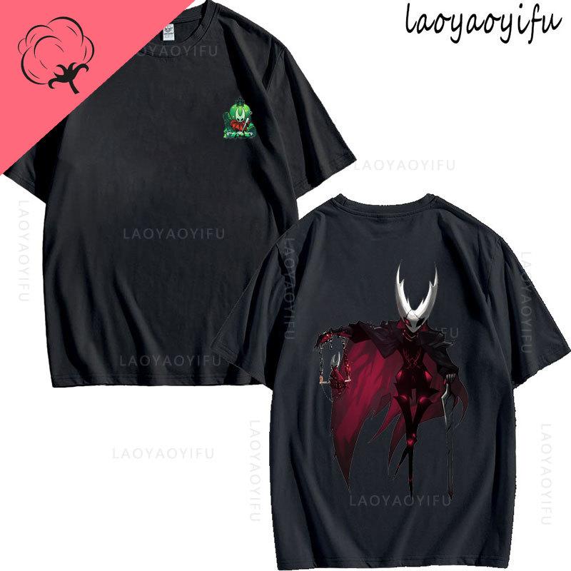 Hollow Knight Silksong Тема 100% Хлопок Летняя Футболка Короткий Рукав Печатный Мода Мужская Женская Мода Высокое Качество Круглый Вырез
