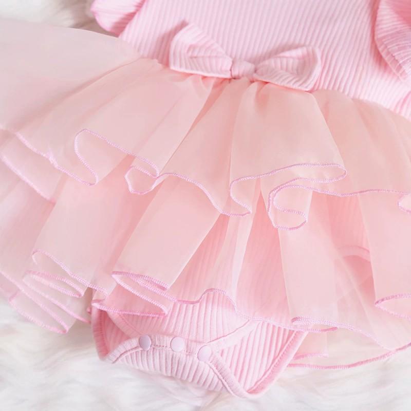 Baby Girl Princess Dress Cotton Party Gown Newborn To 1 Old