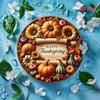 Vintage Sunflower Thanksgiving Metal Wall Art Round Iron Sign Fall Floral Decor
