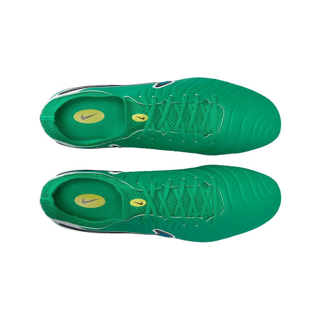 Nike Tiempo Legend 10 Elite FG Стадионно-зеленые Унисекс Кроссовки Темный обсидиан HJ7272-300