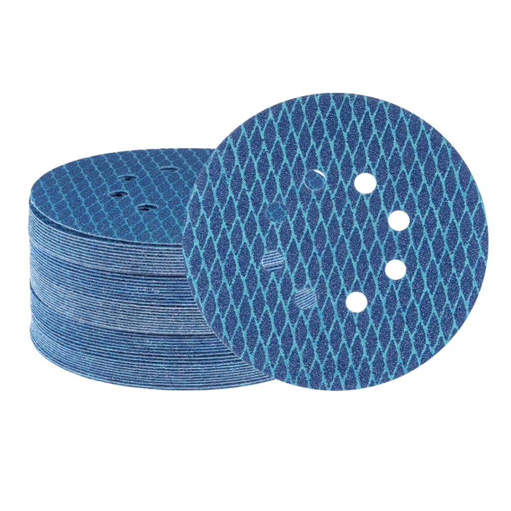 100Pcs/set Orbital Sander Dry Wet Velvet Sandpaper 5inch 8 Hole Sanding Disc Sand Paper Rhombus Sanding Disc Replacement
