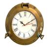 12" Porthole Wall Clock/Nautical Beach Style Clock/Home & Office Decorative Wall Clock