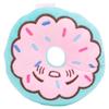 Plush Filled Donut Dog Toy Squeaker Inside Plush Pet Toy Food Shaped Dog Toy  Daily Chewing