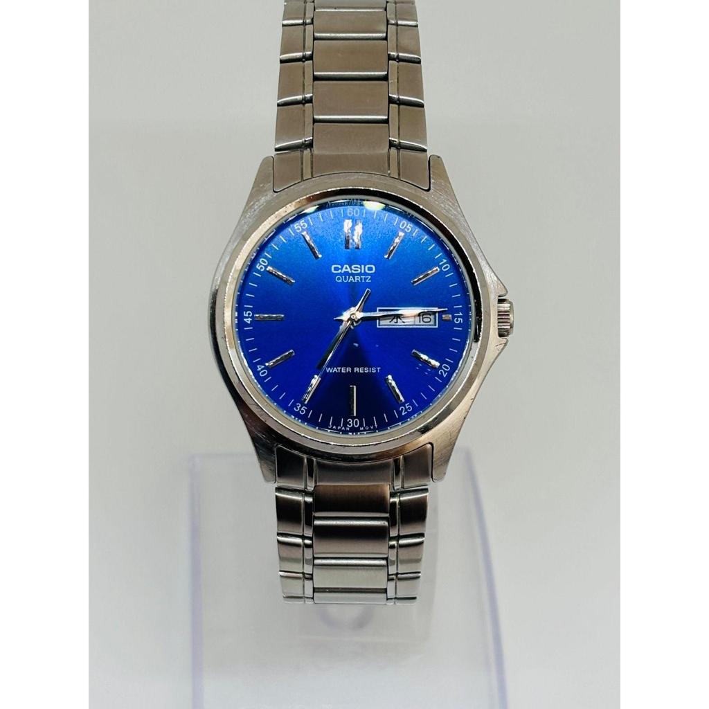 Б/у [CASIO] Casio MTP-1239DJ | Синий циферблат | Кварцевые часы | Мужские | Рабочее состояние | Заменена новая батарейка |