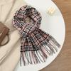 Luxury Brand Cashmere Women Plaid Scarf Winter Warm Shawl and Wrap Bandana Pashmina Female Foulard Square Thick Blanket Poncho
