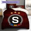 Sparta Prague football logo Pattern Bedding Home Decoration Birthday Gift (1 * duvet cover + 2 * pillowcase, without core)