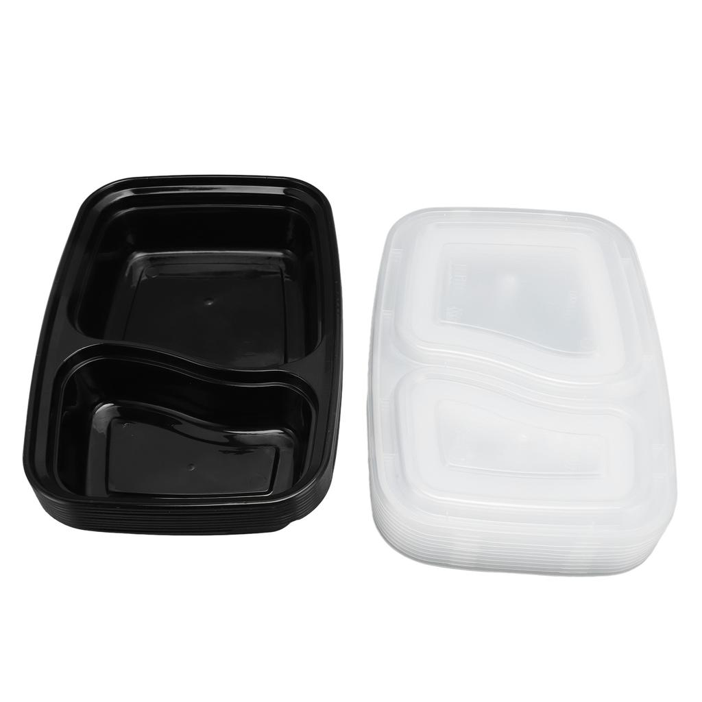 10pcs Take Out Containers Plastic Lunch Box Set Reusable Disposable Food Storage Containers for School Office Travel